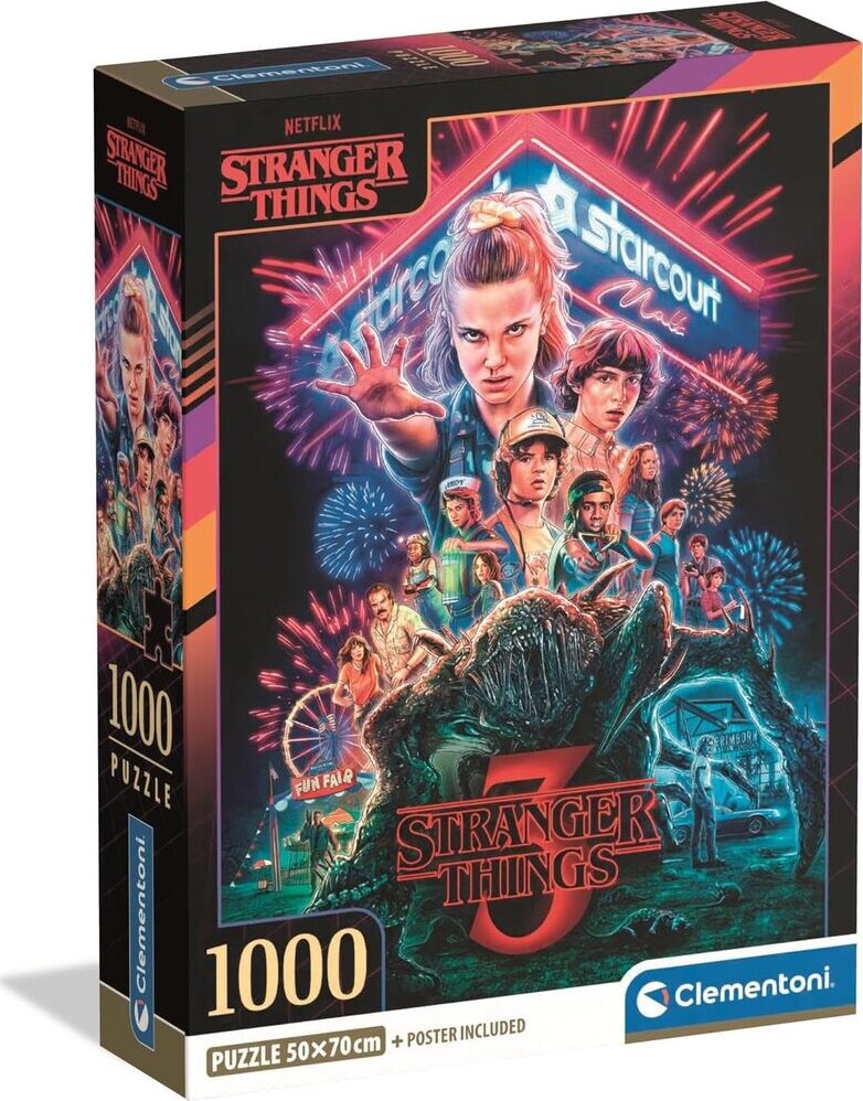 Clementoni Puslespil - Stranger Things - S03 - 1000 Brikker