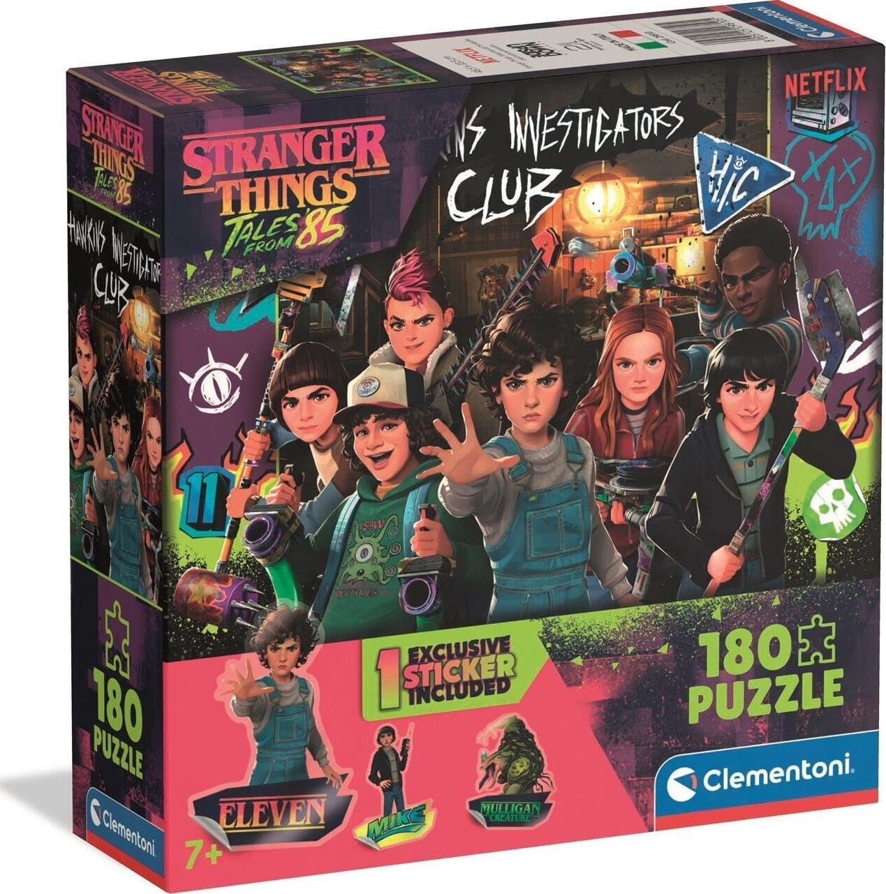 Puslespil Stranger Things Tales From '85 2026 - 180 Brikker - Clementoni