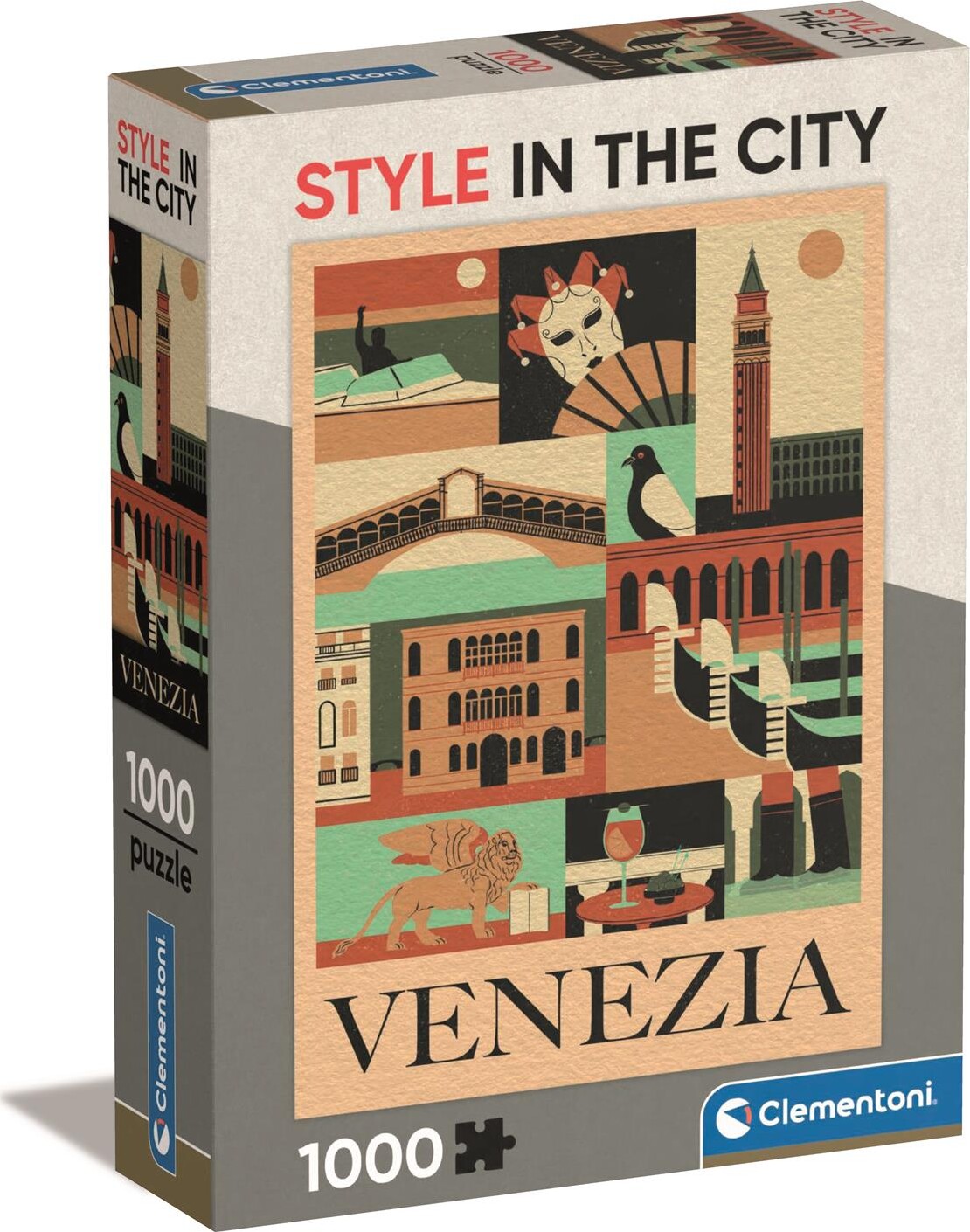 Clementoni Puslespil - Venezia - Style In The City - 1000 Brikker