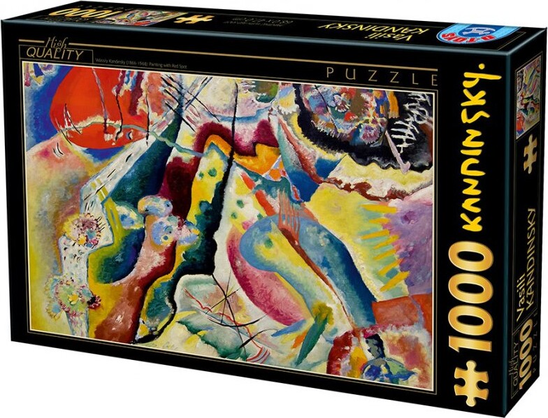 Puslespil Med 1000 Brikker - Vassily Kandinsky - Maler Med Rødt