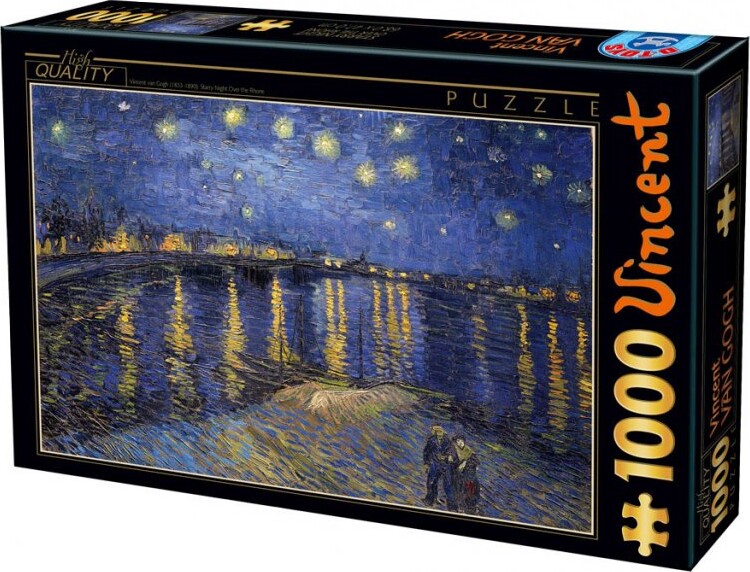 Se Puslespil Med 1000 Brikker - Vincent Van Gogh - Starry Night Over The Rhone hos Gucca.dk