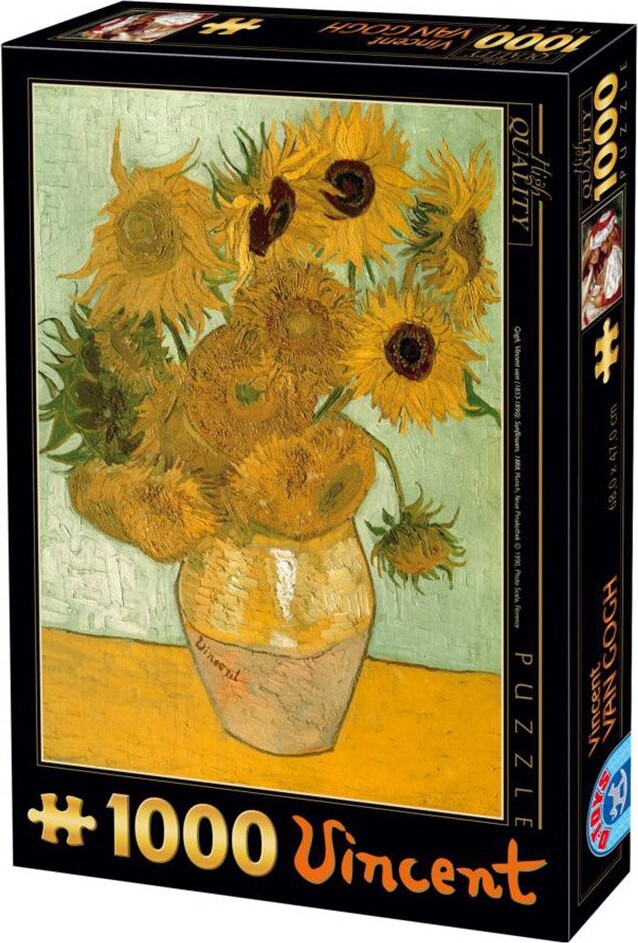 Se Puslespil Med 1000 Brikker - Vincent Van Gogh - Solsikke hos Gucca.dk