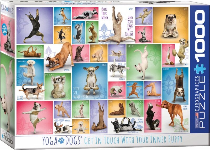 Billede af Puslespil Med 1000 Brikker - Yoga Hunde