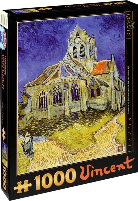 Billede af Puslespil Med 1000 Brikker - Vincent Van Gogh - Kirken Ved Auvers