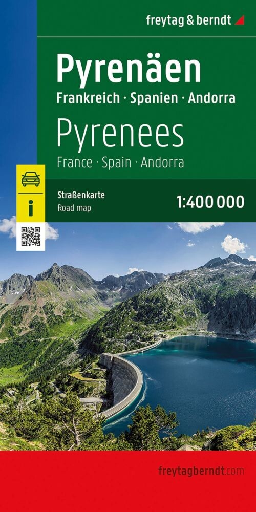 Pyrenees: France - Spain - Andorra, Freytag & Berndt Road Map - English book