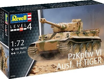 Revell - Pzkpfw Vi Ausf. H Tiger Tank Byggesæt - 1:72 - Level 4 - 03262