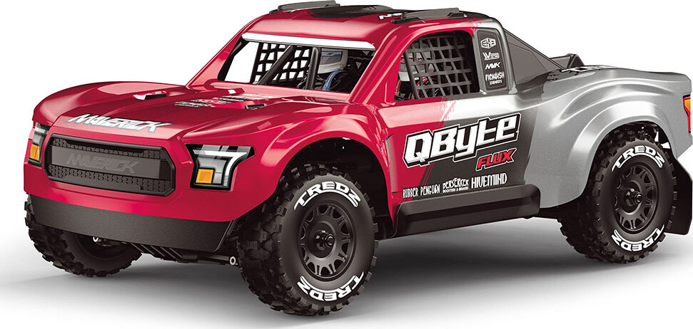 Maverick QByte Short Course Truck Fjernstyret Bil - 1:12, 4WD - Rød