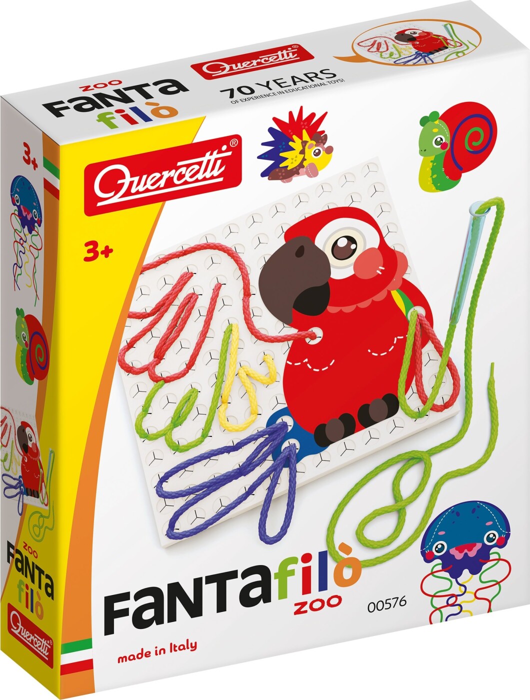 Quercetti - Fantafilò Zoo - Kreativ Leg Med Tråd