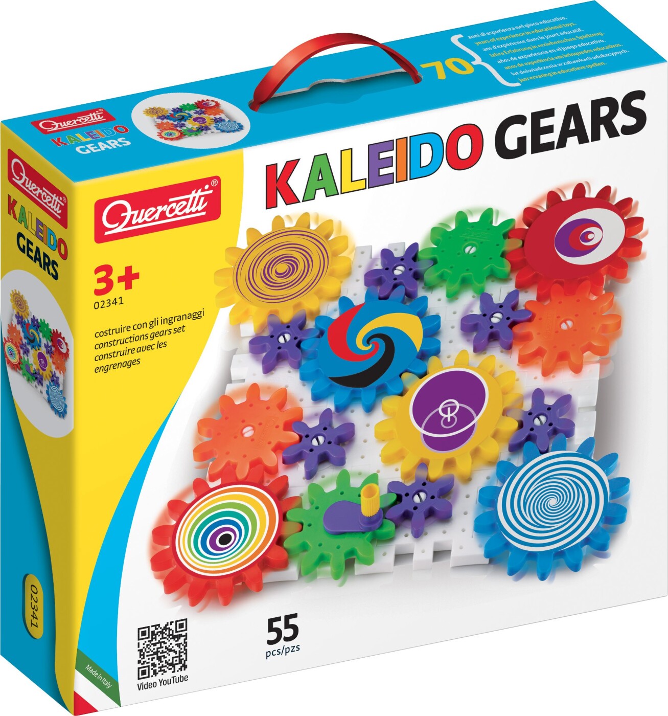 Quercetti - Georello Kaleido Gears - Tandhjul Byggesæt - 55 Dele