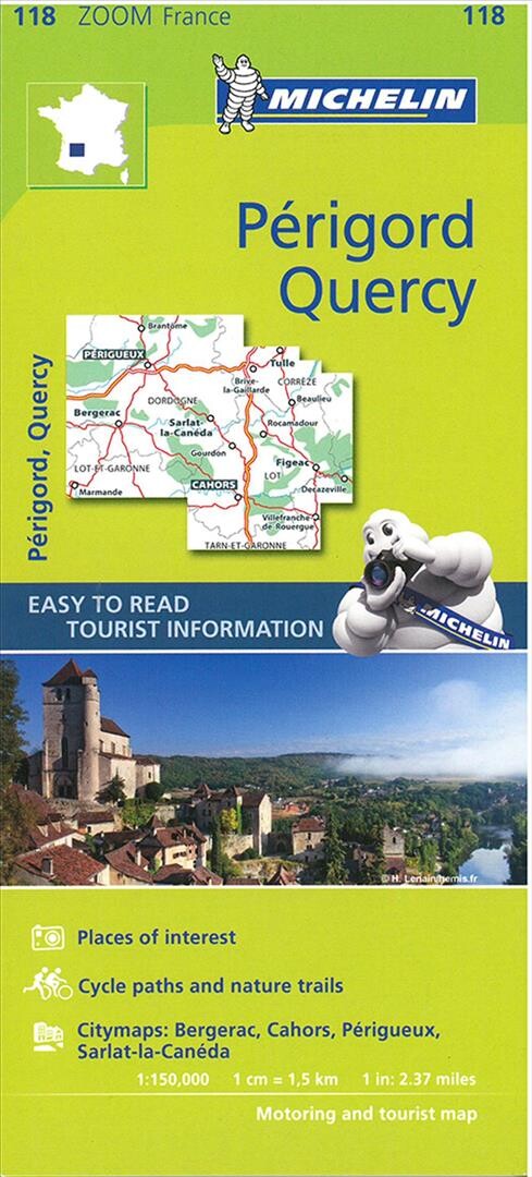 Michelin Kort - Quercy Périgord - English book