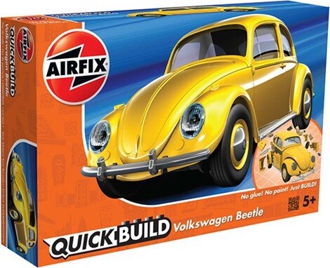 Se Airfix - Quick Build - Vw Beetle - Yellow - J6023 hos Gucca.dk