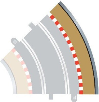 Billede af Scalextric - Radius 2 Outer Borders & Barriers Til C8206 - C8228