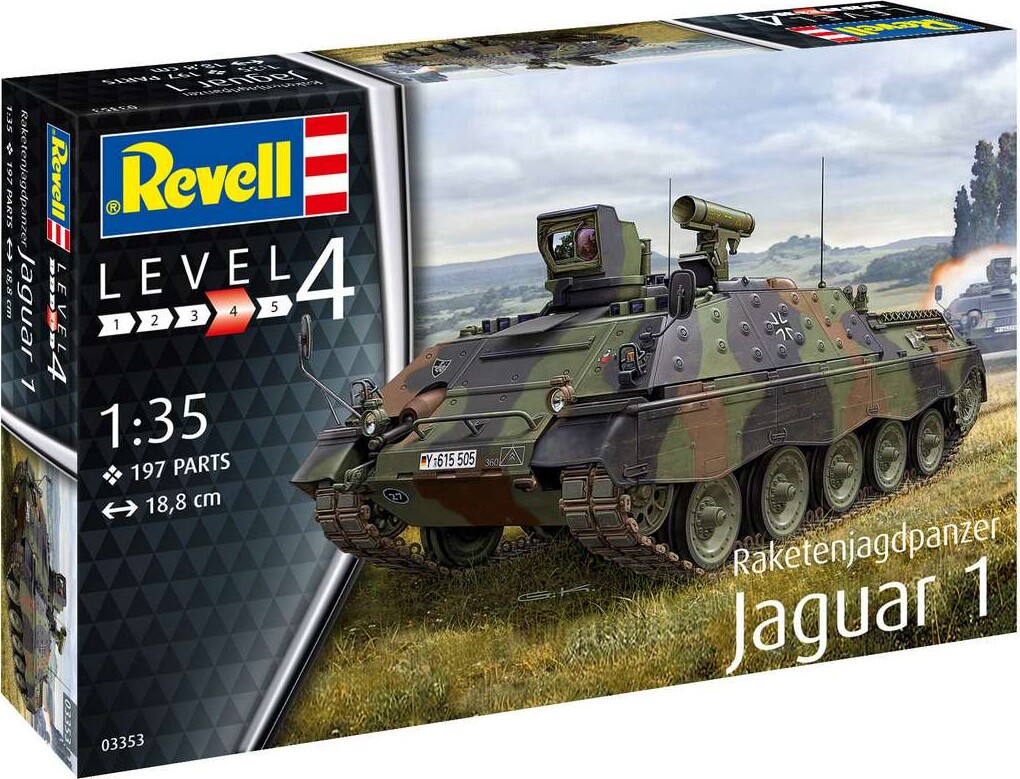 Revell - Raketenjagdpanzer Jaguar 1 Tank - 1:35 - Level 4 - 03353