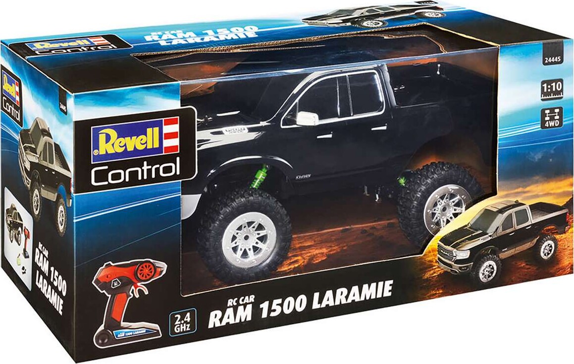 Dodge Ram 1500 Laramie Fjernstyret Bil - 1:10 - Revell Control - Sort