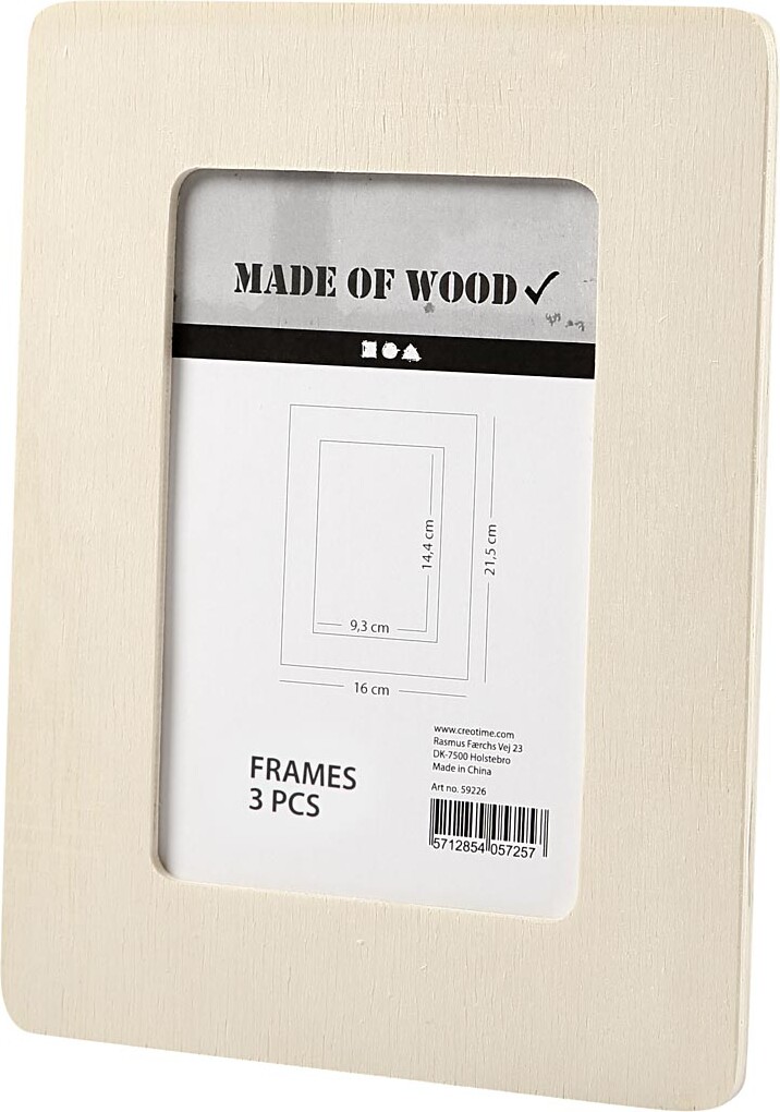 Ramme - Str. 16x21,5x0,8 Cm - 3 Stk. billede