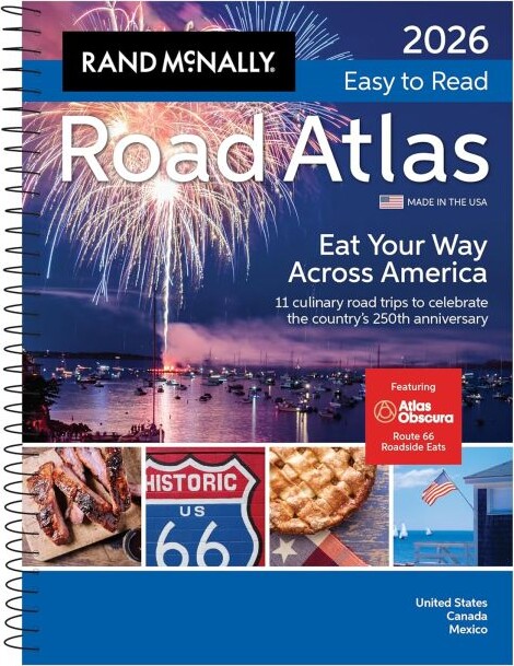 2026 Easy-to-read Midsize Road Atlas Usa, Canada & Mexico - Rand Mcnally - English book