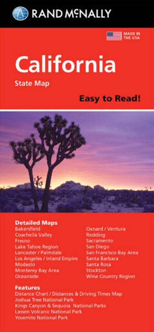 Billede af Rand Mcnally Easy To Read State Map California - Rand Mcnally - English Book