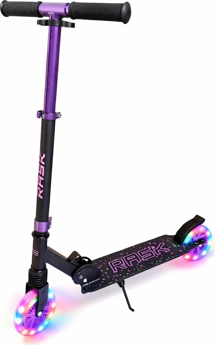 Rask - Light 145 Mm Løbehjul - Lilla Med Led Lys I Begge Hjul