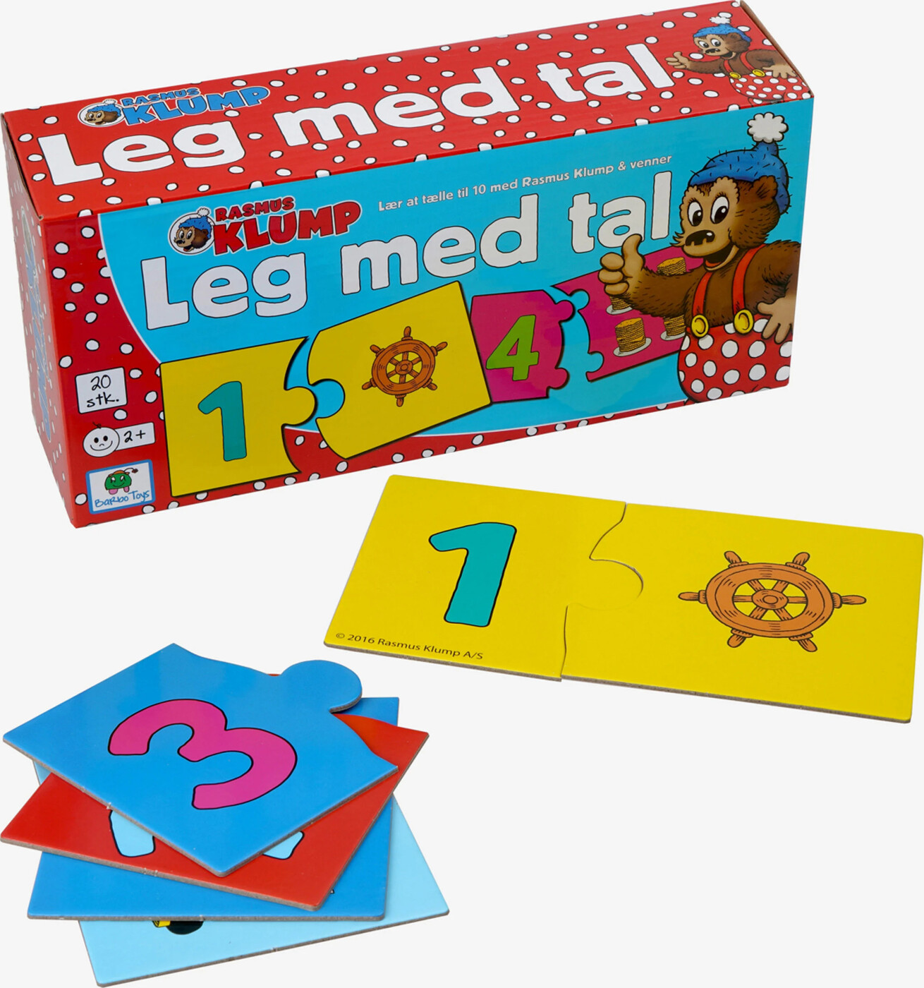 Rasmus Klump læringsspil - Leg med tal - Fra 2 år.