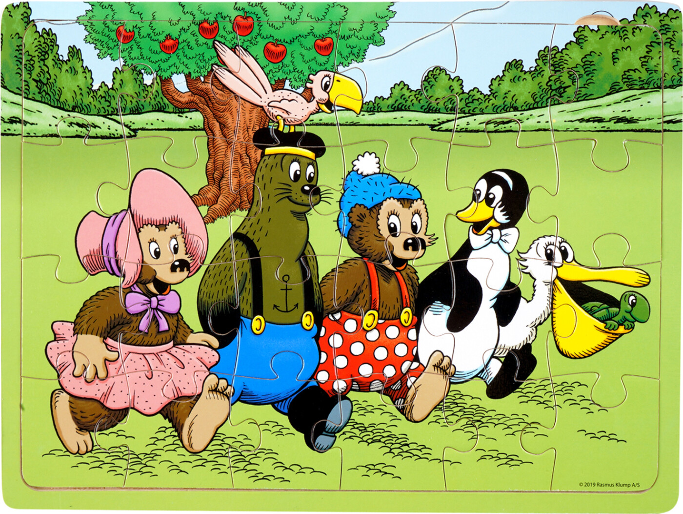 Rasmus Klump Puslespil I Træ - Træpuslespil Med 24 Brikker