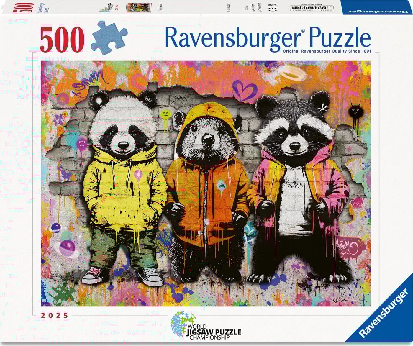 Ravensburger - Animal Graffiti Puslespil 2025 - 500 Brikker