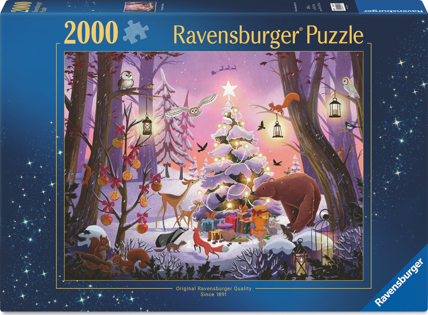 Ravensburger Julepuslespil - 2000 Brikker - Christmas Fantasy