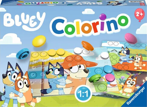 Ravensburger - Bluey Colorino - Farvelæringsspil