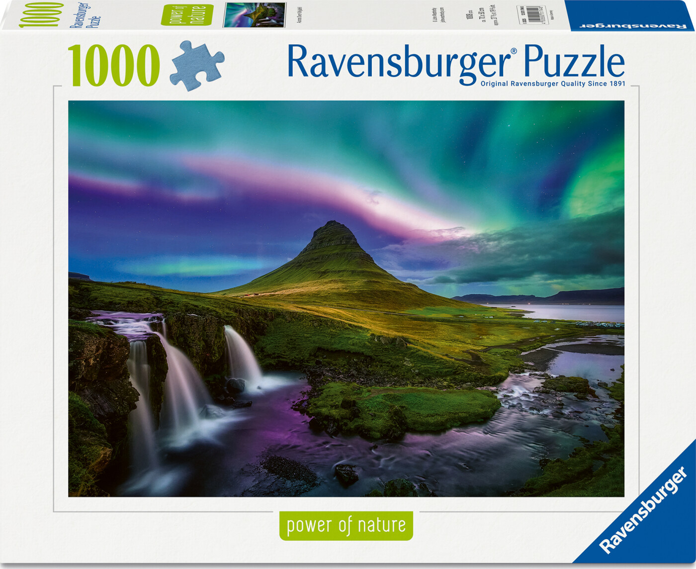 Ravensburger - Northern Lights Over Kirkjufell - 1000 Brikker