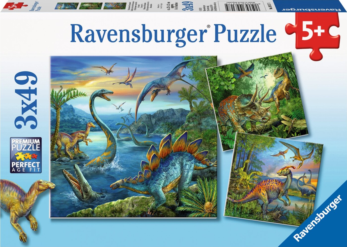 Dinosaur Puslespil – 3×49 Brikker – Ravensburger