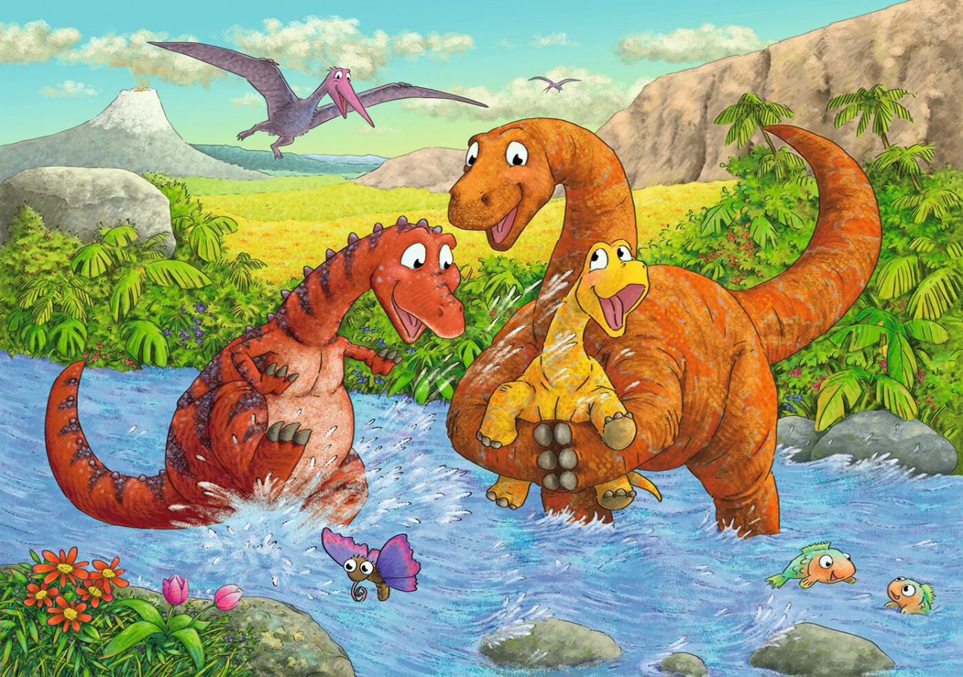 Billede af Dinosaur Puslespil - 2x24 Brikker - Ravensburger