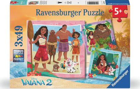 Ravensburger - Disney Vaiana 2 3x49 Brikker