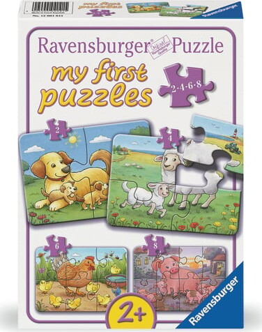 Ravensburger - Farm Animal Families 2/4/6/8 Brikker