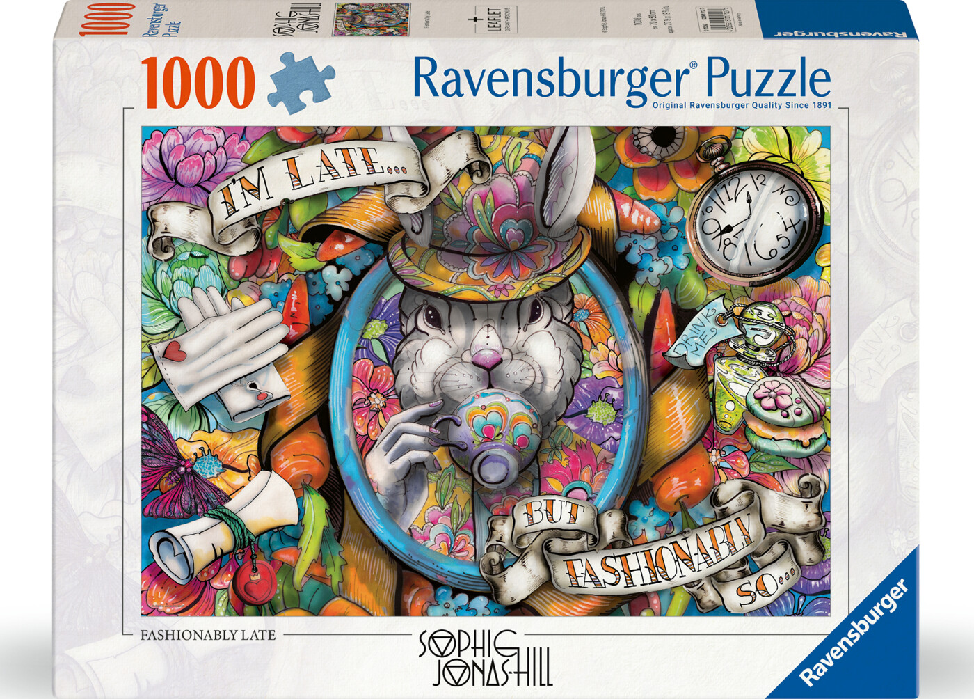 Ravensburger - Fashionably Late Puzzle - 1000 Brikker - Kanin