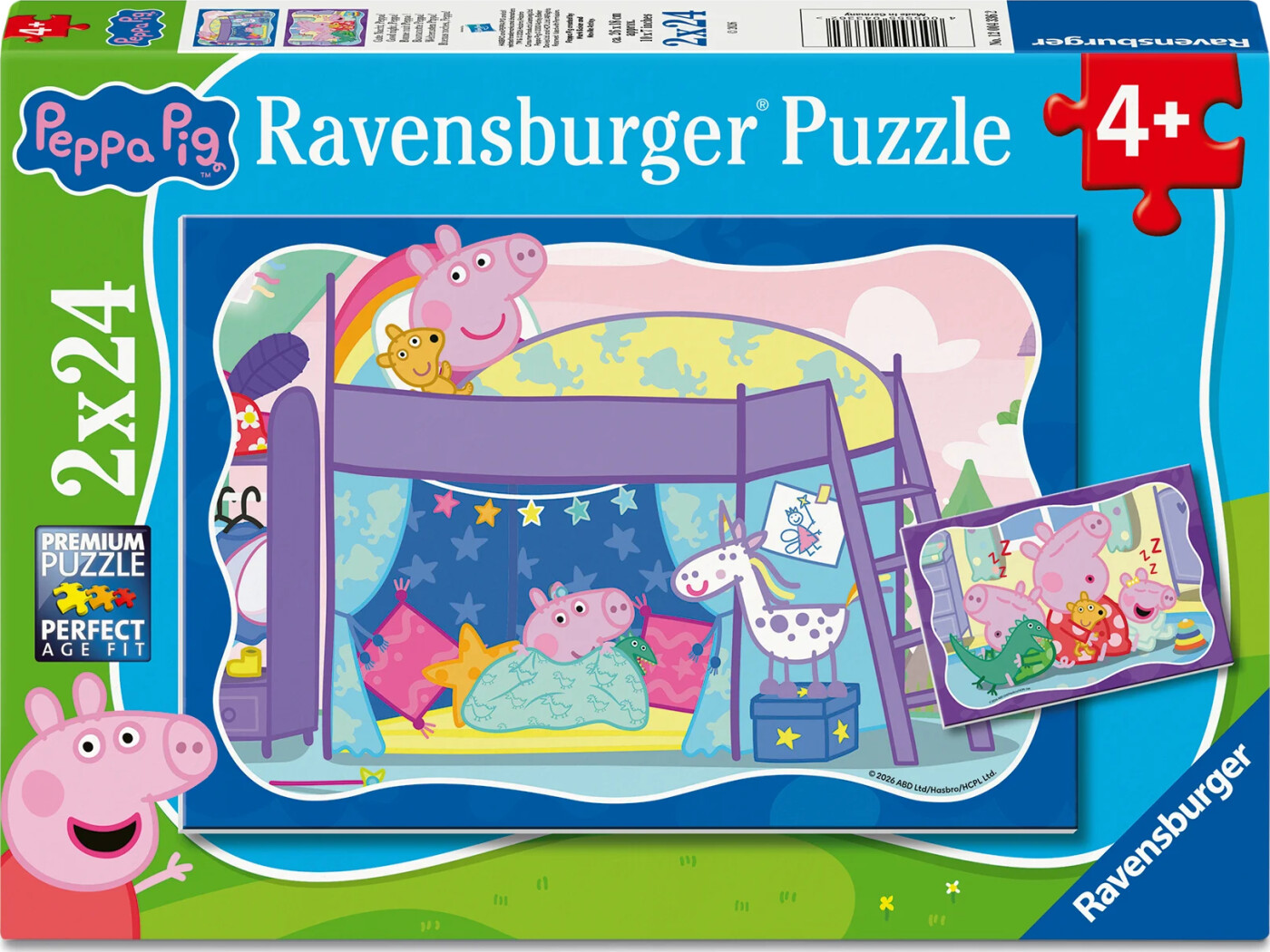 Ravensburger - Good Night, Peppa! Puzzle - 2x24 Brikker