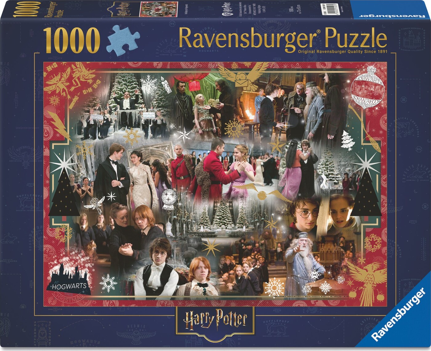 Ravensburger Julepuslespil - 1000 Brikker - Holidays At Hogwarts
