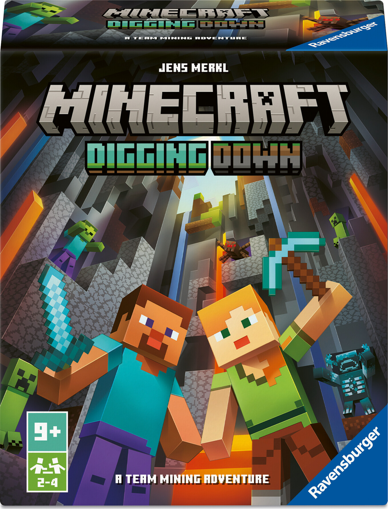 Ravensburger - Minecraft Digging Down - Kooperativt Kortspil