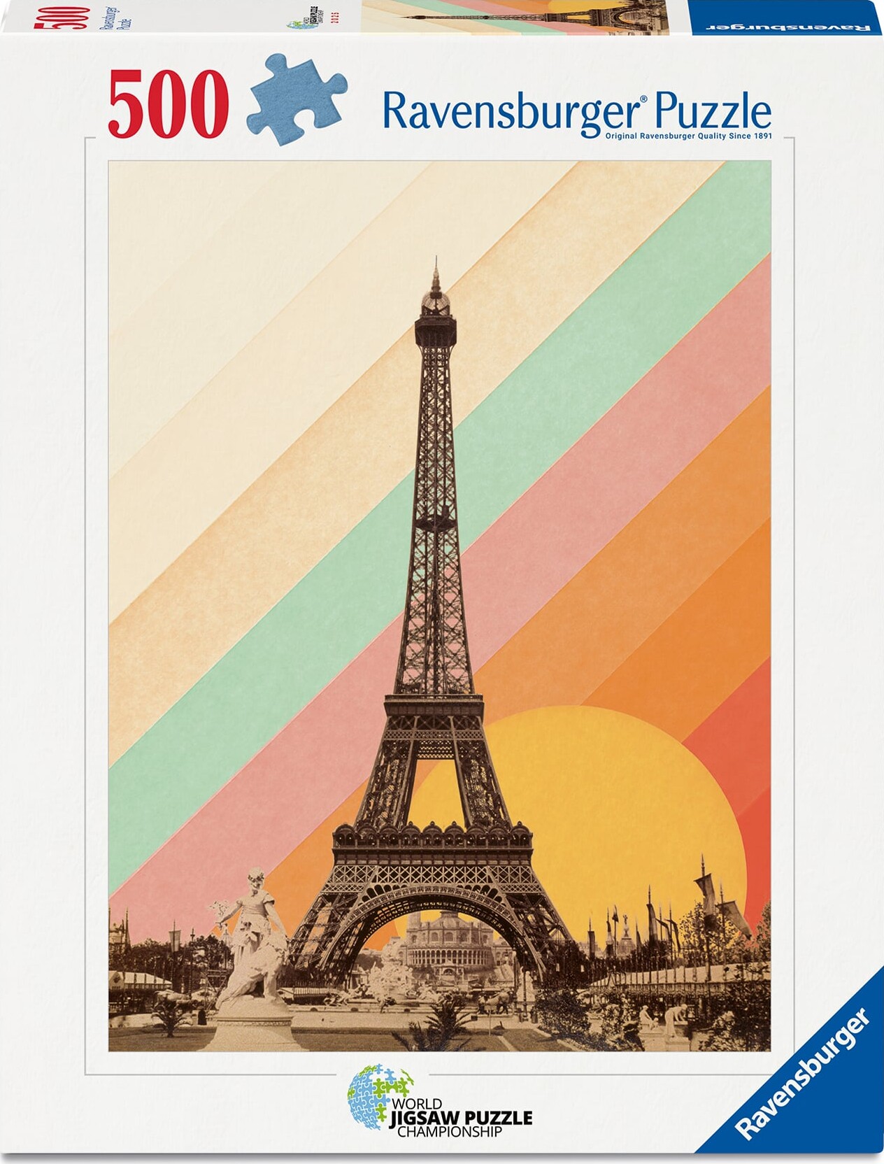 Ravensburger - Paris Rainbow Puslespil - 500 Brikker - Eiffeltårnet