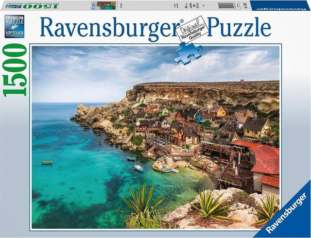 Se Ravensburger Puslespil - Popey Village Malta - 1500 Brikker hos Gucca.dk