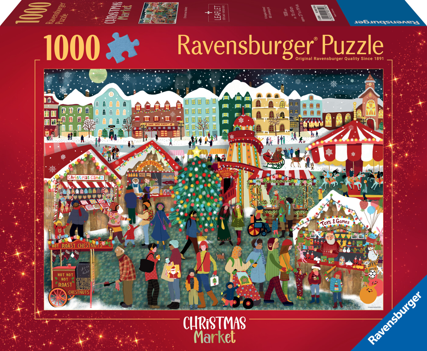 Ravensburger - Puslespil Christmas Market 1000 Brikker