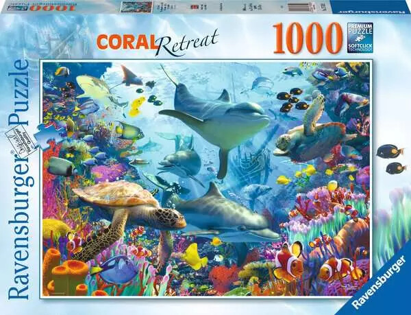 Se Ravensburger Puslespil - Coral Reef Retreat - 1000 Brikker hos Gucca.dk