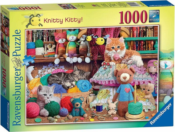 Ravensburger - Puslespil - Knitty Kitty 1000 Brikker