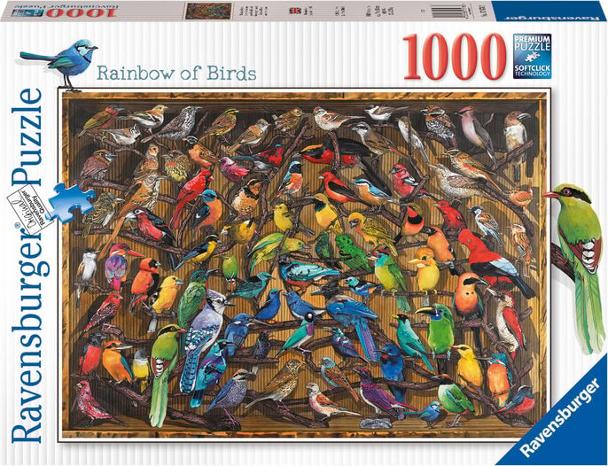 Ravensburger - Puslespil - Rainbow Of Birds 1000 Brikker