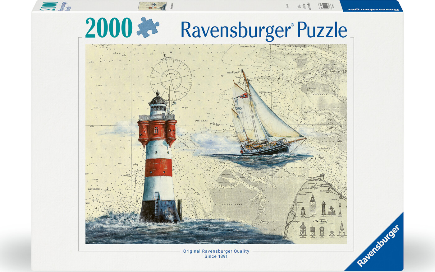 Ravensburger - Puslespil Romantic Lighthouse 2000 Brikker