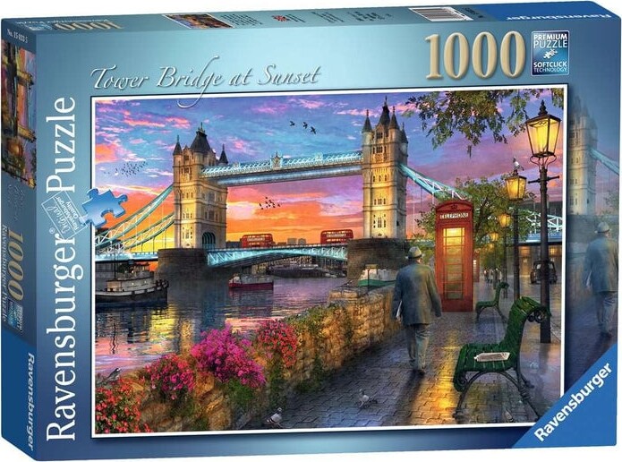 Ravensburger - Puslespil - Tower Bridge At Sunset 1000 Brikker