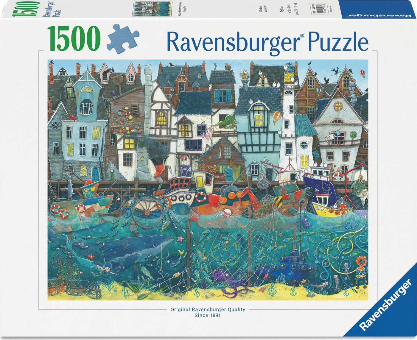 Ravensburger Puslespil - 1500 Brikker - Skibe Ved Havnen