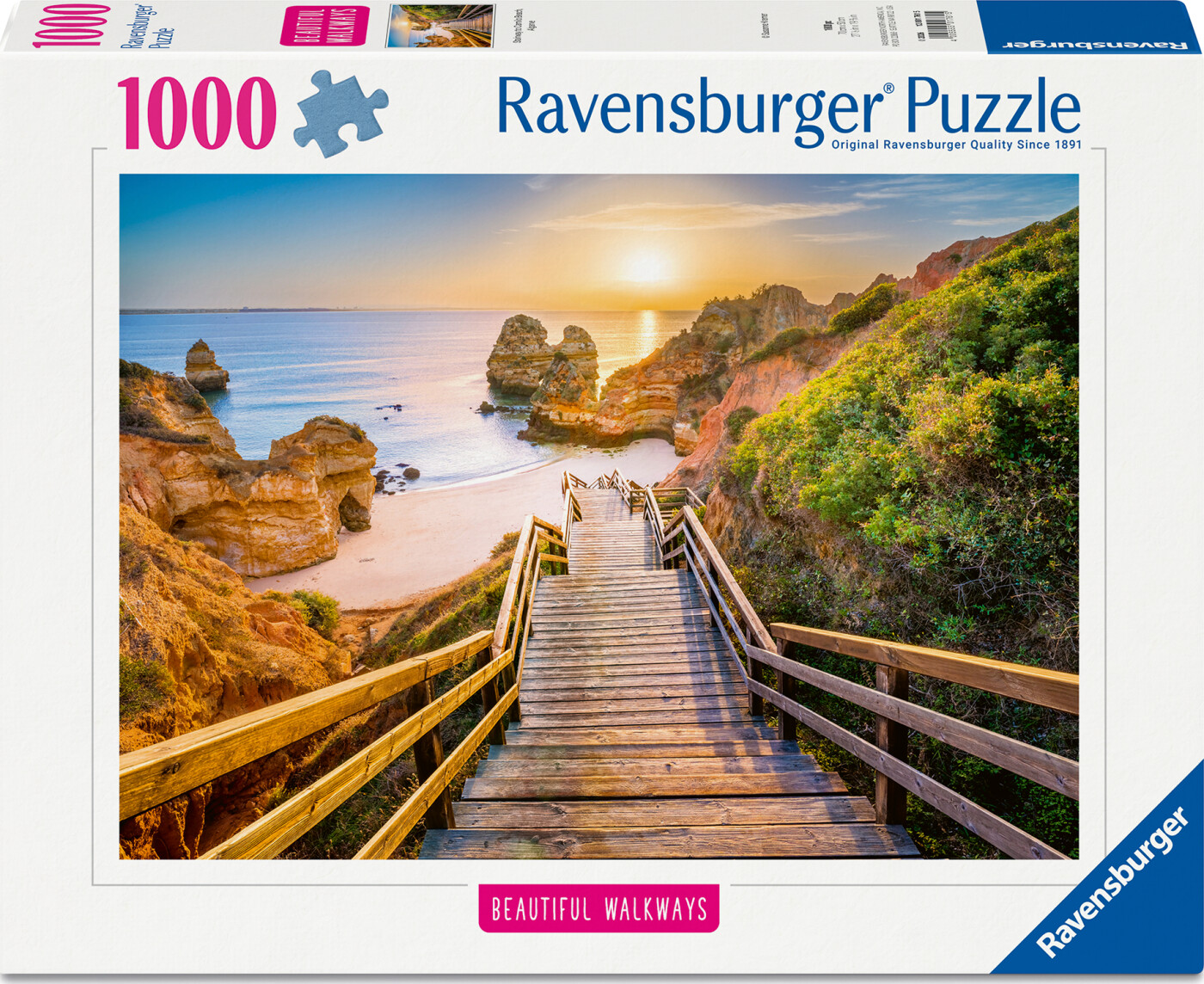 Ravensburger - Stairway To Camilo Beach, Algarve - 1000 Brikker