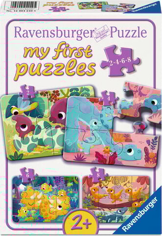 Ravensburger - Sweet Dinos My First Puzzles - 2+4+6+8 Brikker