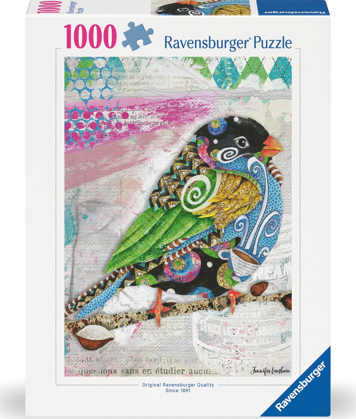 Ravensburger Puslespil - 1000 Brikker - Farverig Fugl