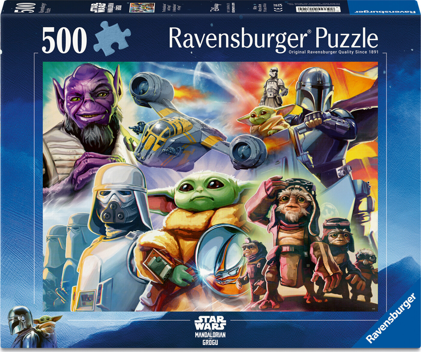 Ravensburger - The Mandalorian And Grogu Puzzle - 500 Brikker