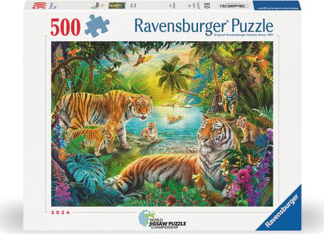 Ravensburger - Tiger Family In The Oasis - 500 Brikker